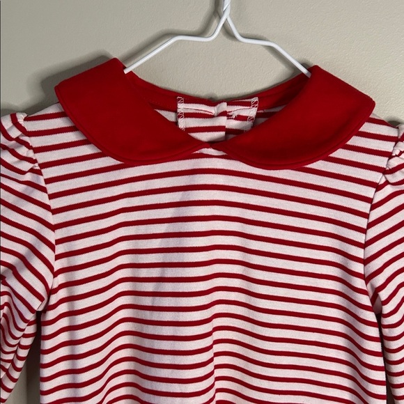 Girls Zucchini Red and White Santa Appliqué Christmas Dress Size 4T - Picture 10 of 12